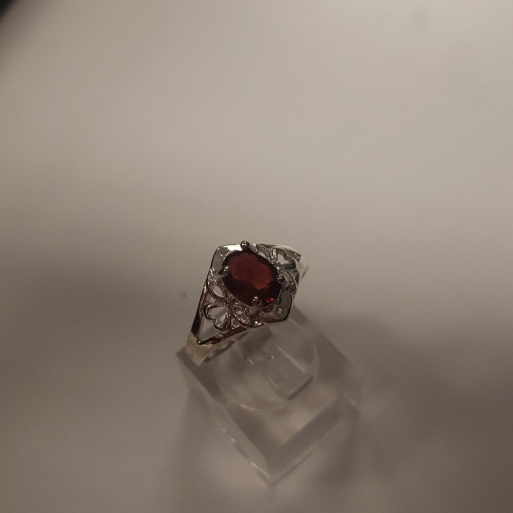 925 silver red ring - Picture 3 of 4